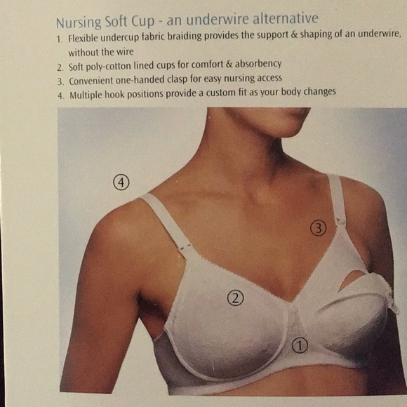 𝅺2/$25 NWT Playtex Nursing bra wire free P4426 42DD - Picture 8 of 8